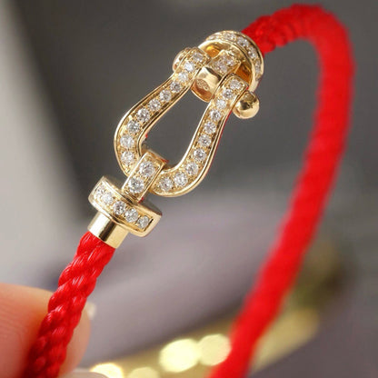 [Novalux]FORCE LARGE HORSESHOE FULL DIAMOND BRACELET - GOLD