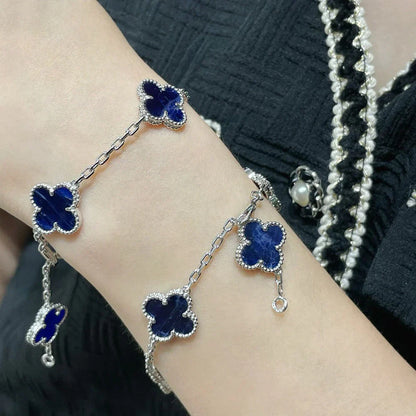 [Novalux]LUCKY CLOVER 5-MOTIF BRACELET - PIETERSITE COLLECTION