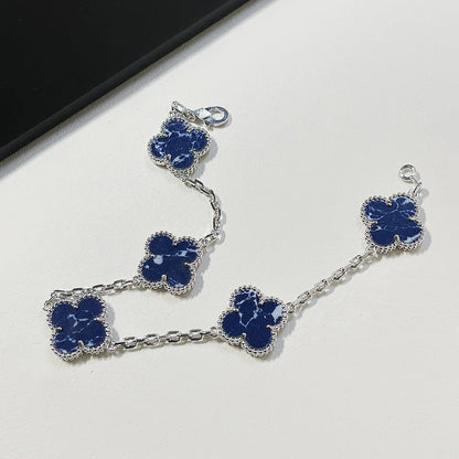[Novalux]LUCKY CLOVER 5-MOTIF BRACELET - PIETERSITE COLLECTION