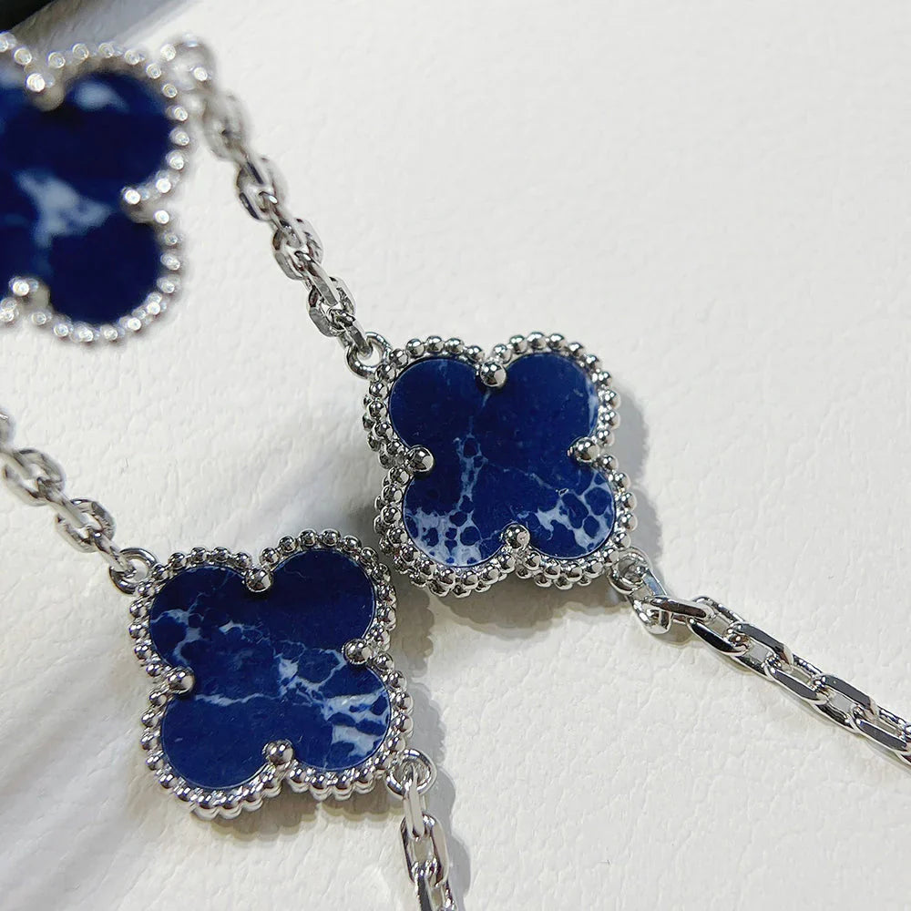 [Novalux]LUCKY CLOVER 5-MOTIF BRACELET - PIETERSITE COLLECTION