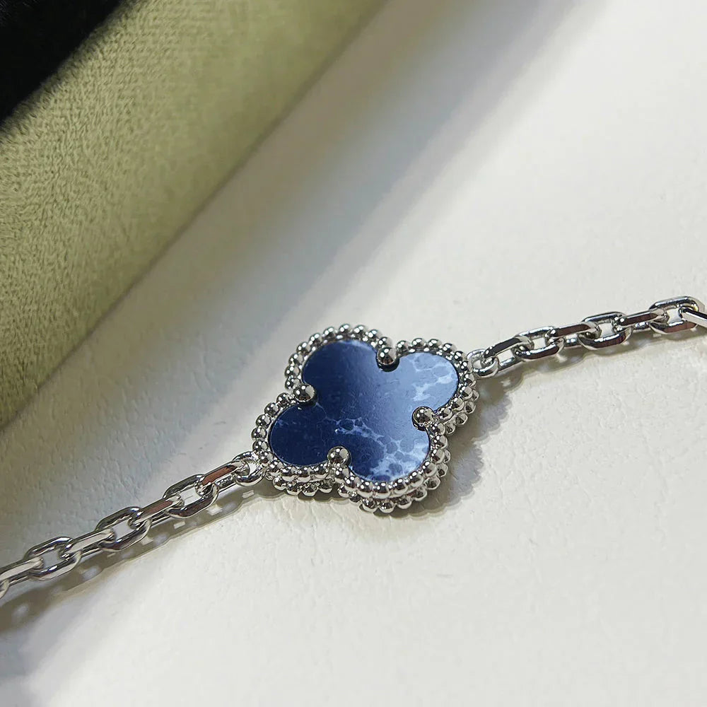 [Novalux]LUCKY CLOVER 5-MOTIF BRACELET - PIETERSITE COLLECTION