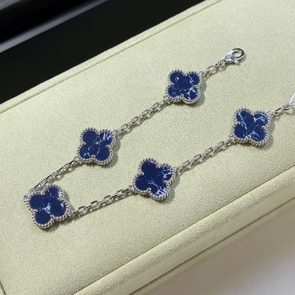 [Novalux]LUCKY CLOVER 5-MOTIF BRACELET - PIETERSITE COLLECTION