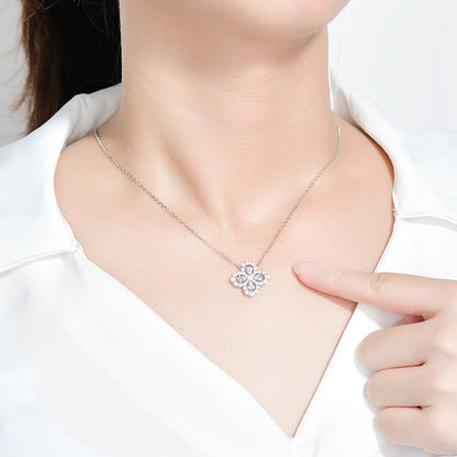 [Novalux]LOOP NECKLACE FULL MOTIF DIAMOND 16MM MULTIPLE COLORS