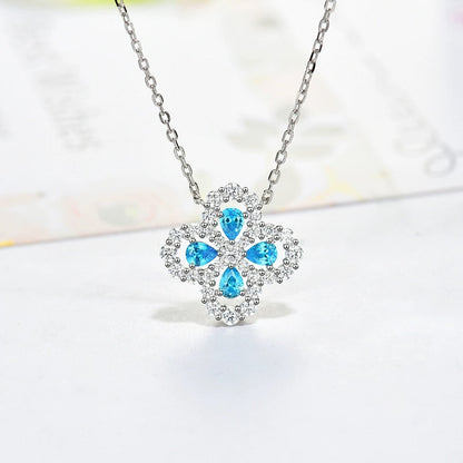 [Novalux]LOOP NECKLACE FULL MOTIF DIAMOND 16MM MULTIPLE COLORS