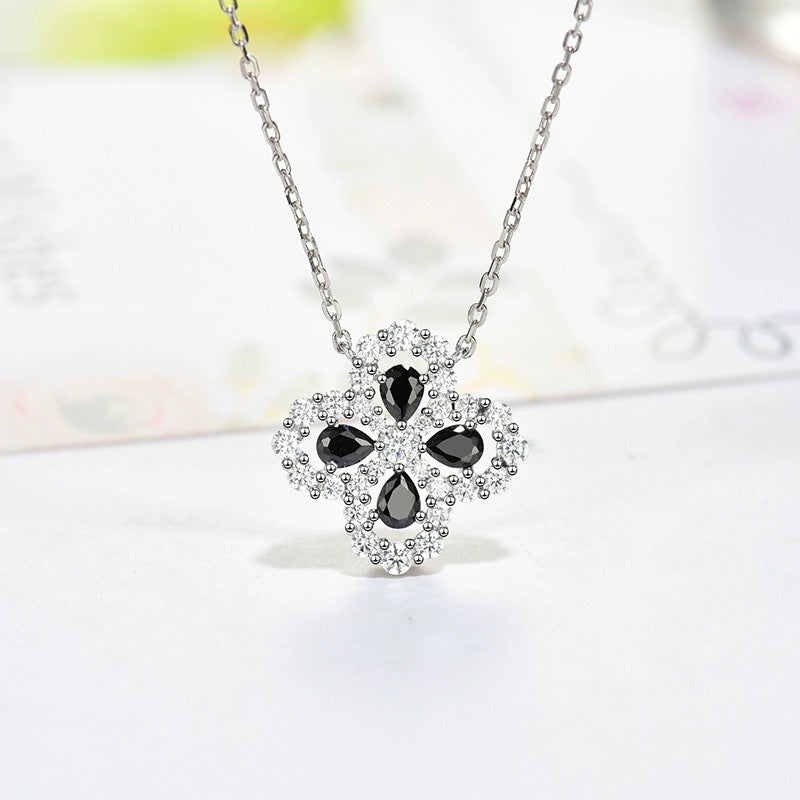 [Novalux]LOOP NECKLACE FULL MOTIF DIAMOND 16MM MULTIPLE COLORS