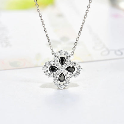[Novalux]LOOP NECKLACE FULL MOTIF DIAMOND 16MM MULTIPLE COLORS