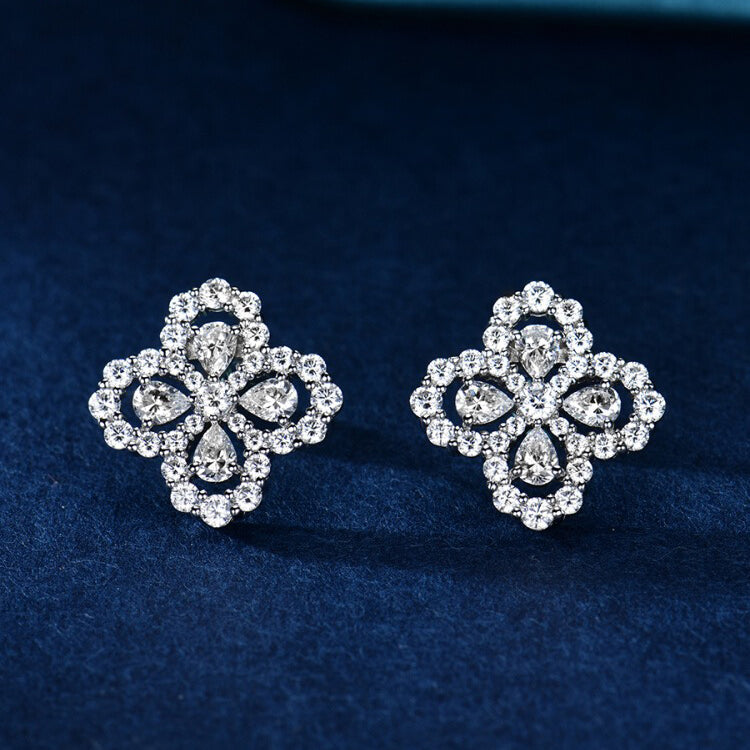 [Novalux]LOOP EARRINGS FULL MOTIF DIAMOND 16MM