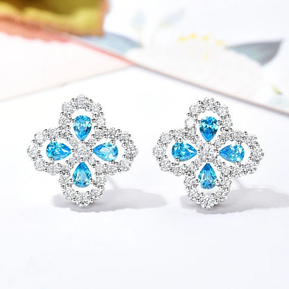 [Novalux]LOOP EARRINGS FULL MOTIF DIAMOND 16MM