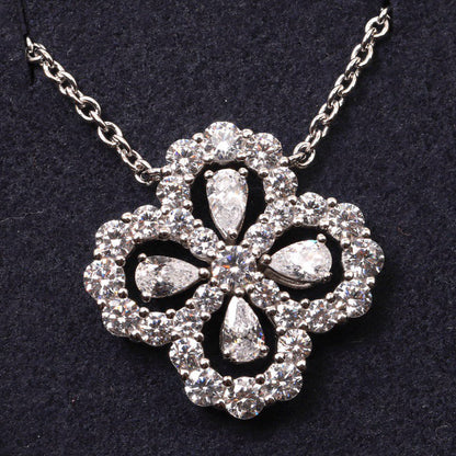 [Novalux]LOOP NECKLACE FULL MOTIF DIAMOND 16MM MULTIPLE COLORS