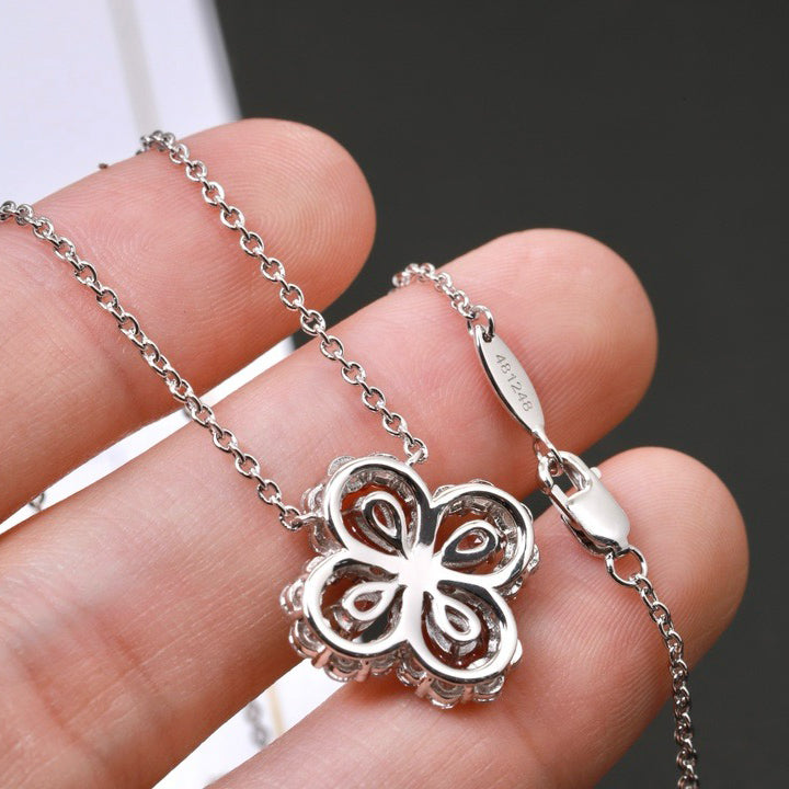 [Novalux]LOOP NECKLACE FULL MOTIF DIAMOND 16MM MULTIPLE COLORS
