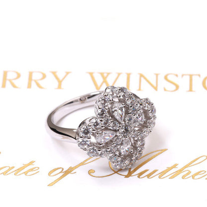 [Novalux]LOOP RING FULL MOTIF DIAMOND 16MM SILVE