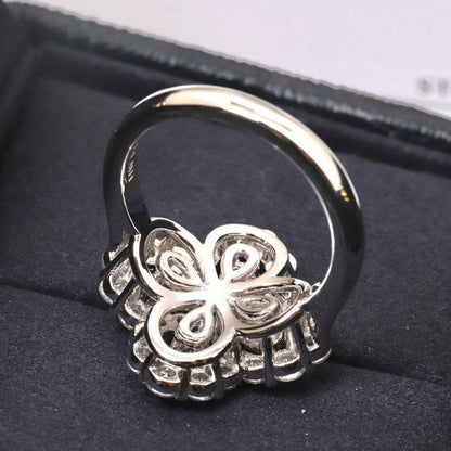 [Novalux]LOOP RING FULL MOTIF DIAMOND 16MM SILVE
