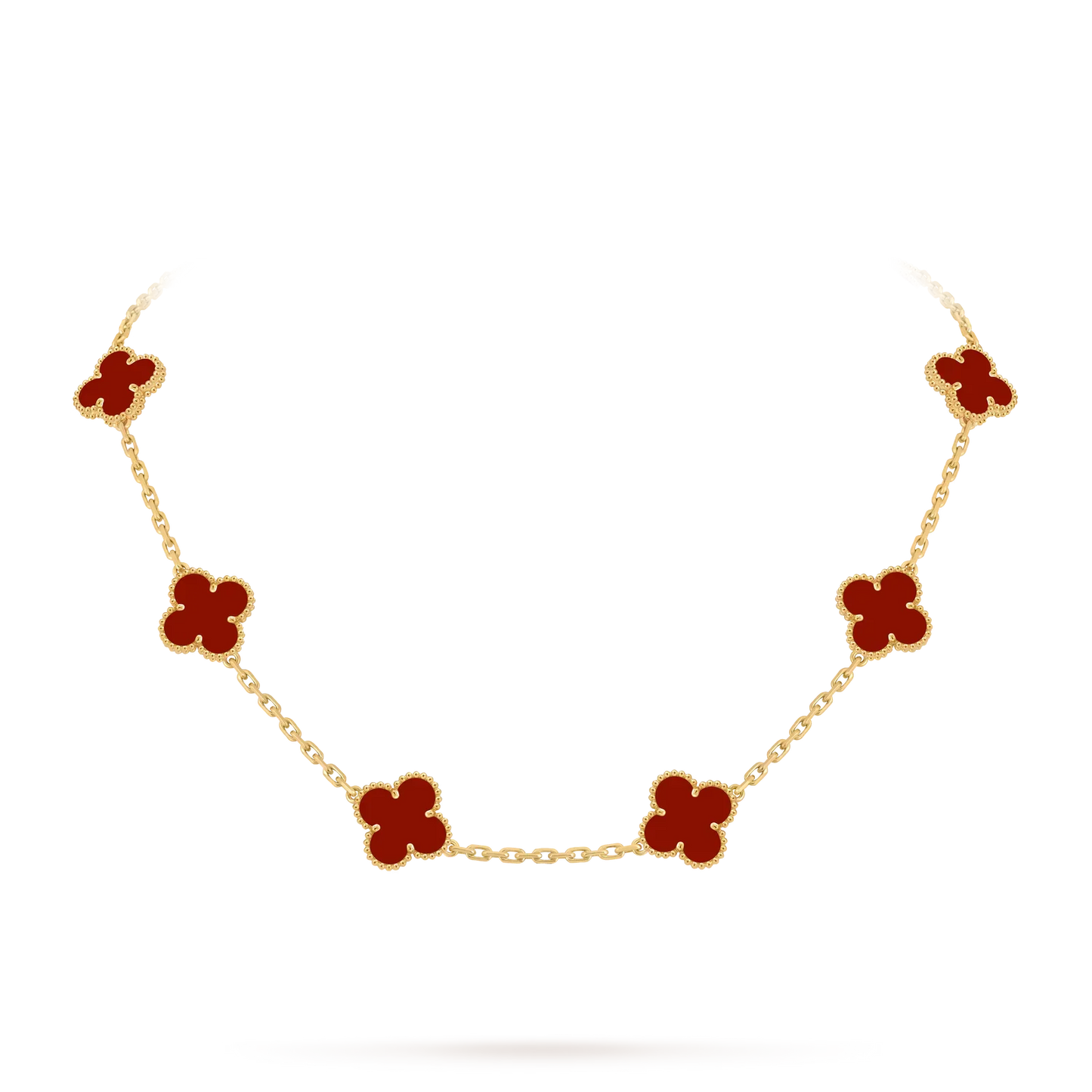 [Novalux]CLASSIC LUCKY 10-MOTIF CLOVER NECKLACE GOLD COLLECTION