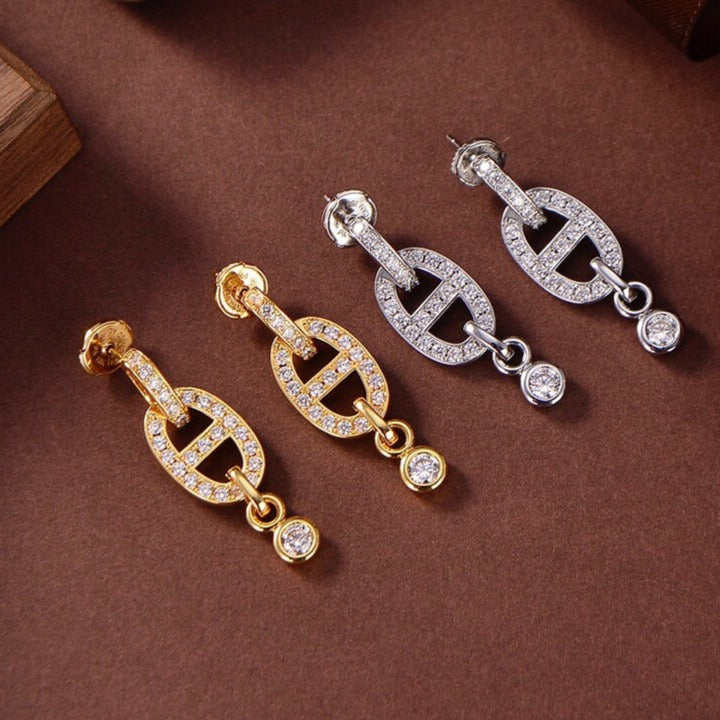 [Novalux]HM CHAINE DIAMOND EARRINGS