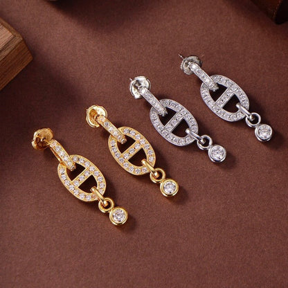 [Novalux]HM CHAINE DIAMOND EARRINGS