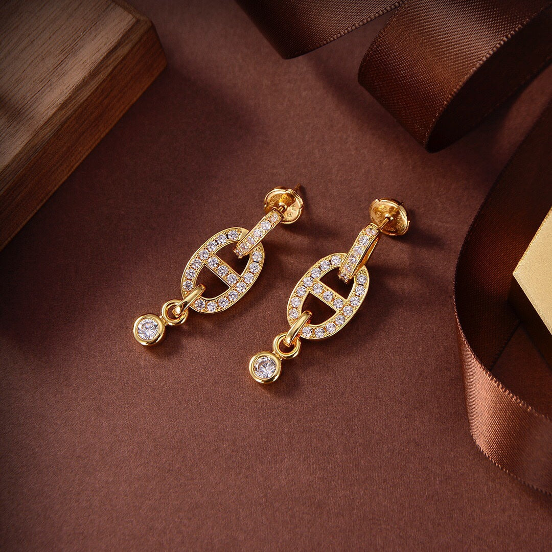 [Novalux]HM CHAINE DIAMOND EARRINGS