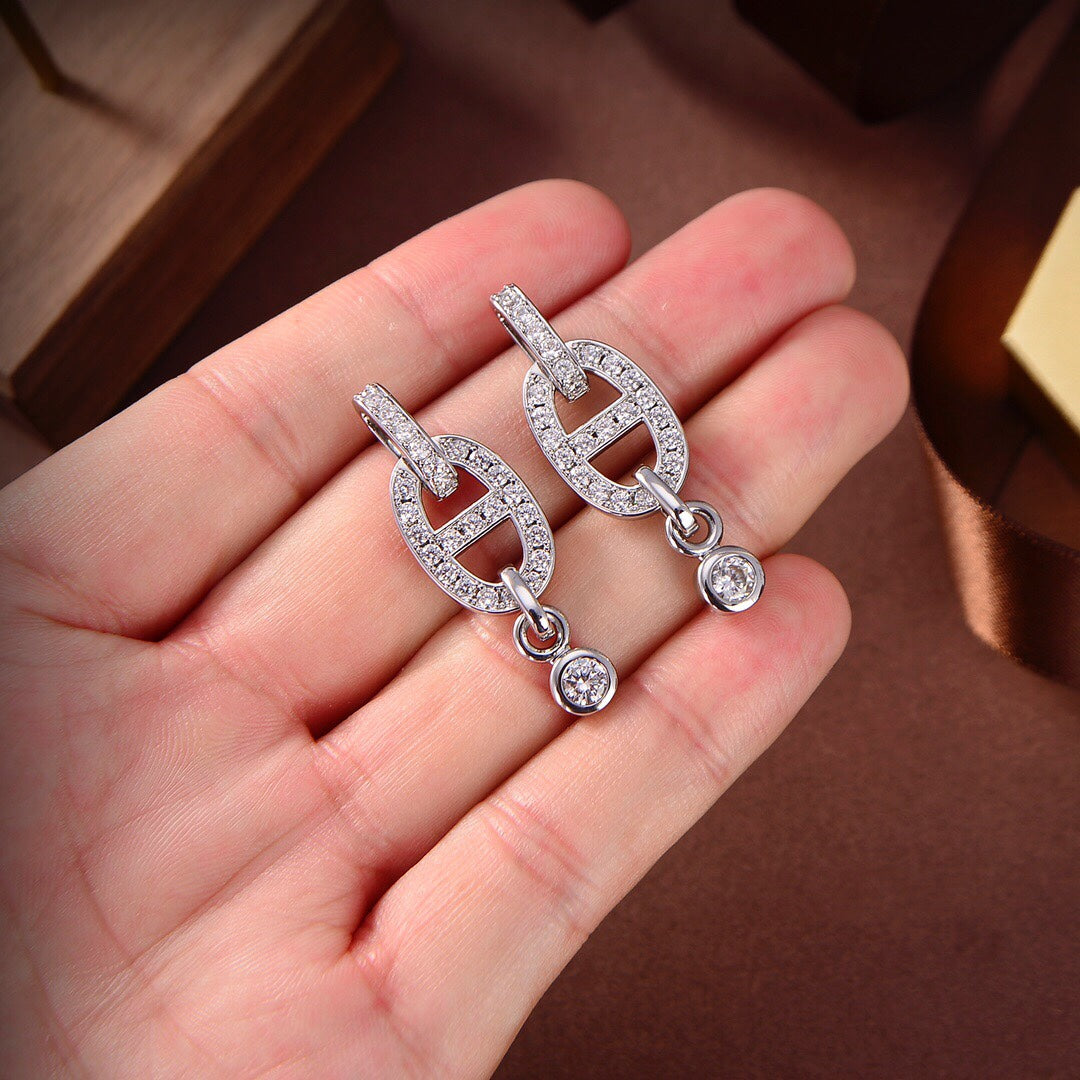 [Novalux]HM CHAINE DIAMOND EARRINGS