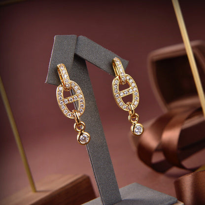 [Novalux]HM CHAINE DIAMOND EARRINGS