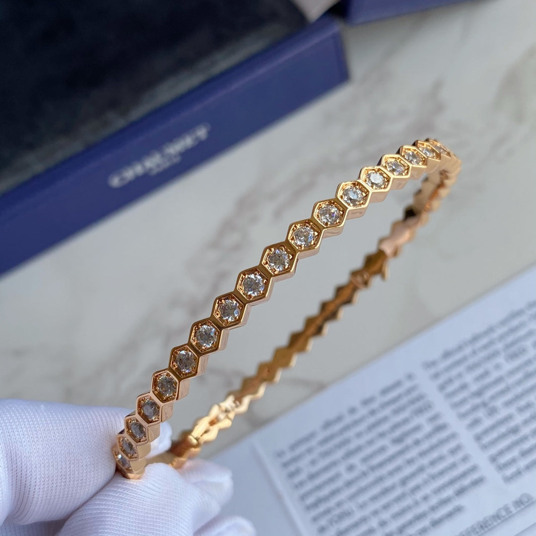 [Novalux]BEE LOVE GOLD BRACELET FULL DIAMOND