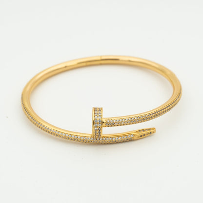 [Novalux]JUSTE UN CLOU 3.5MM FULL PAVÉ NAIL BANGLE