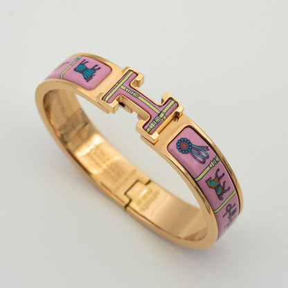 [Novalux]H ROSE GOLD BRACELET PINK CERAMIC