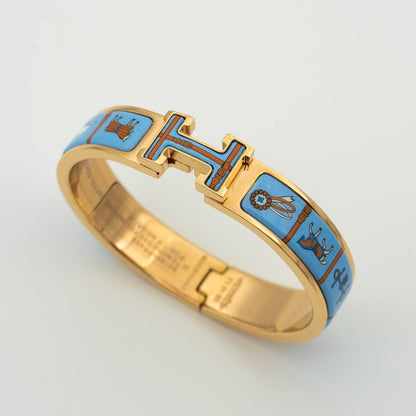[Novalux]H ROSE GOLD BRACELET BLUE CERAMIC
