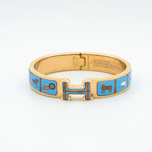 [Novalux]H ROSE GOLD BRACELET BLUE CERAMIC
