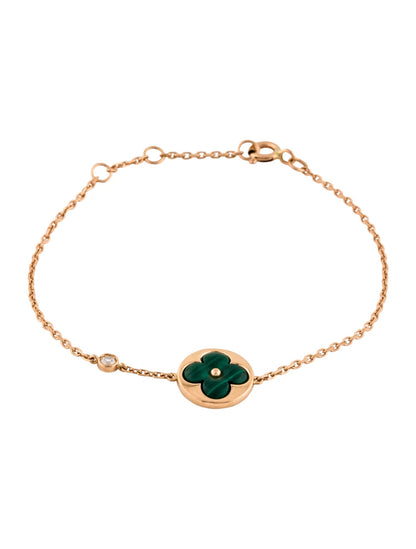 [Novalux]SUN MALACHITE 1 DIAMOND ROSE GOLD BRACELET