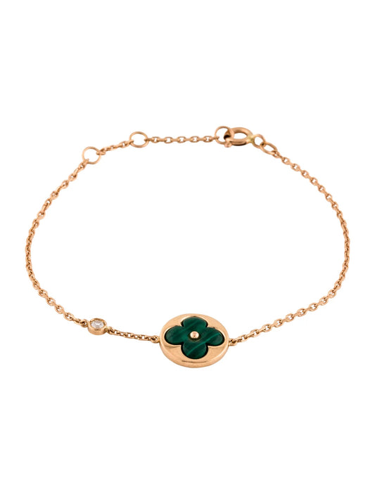 [Novalux]SUN MALACHITE 1 DIAMOND ROSE GOLD BRACELET