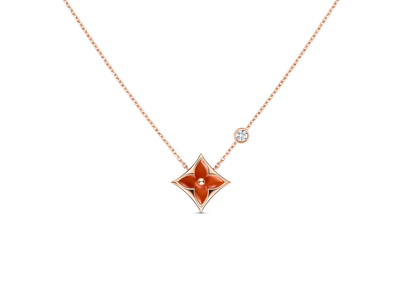[Novalux]STAR NECKLACE ROSE GOLD 1 DIAMOND