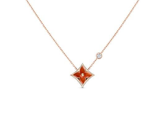 [Novalux]STAR NECKLACE ROSE GOLD 1 DIAMOND