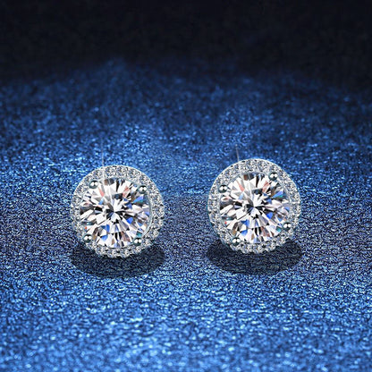 [Novalux]CLASSIC 4-PRONG ROUND MOISSANITE STUD EARRINGS