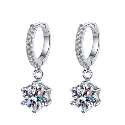 [Novalux]CLASSIC 6-PRONG MOISSANITE DROP EARRINGS