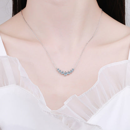 [Novalux]MINIMALIST CURVED SMILE MOISSANITE NECKLACE