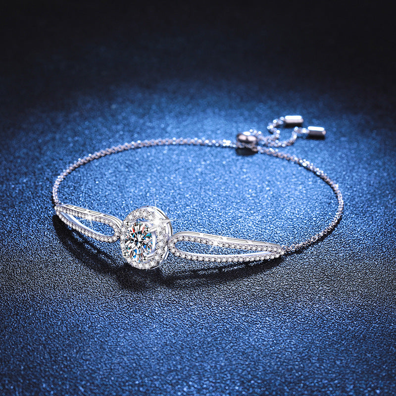 [Novalux]"PIGEON'S EGG" TEARDROP MOISSANITE BRACELET