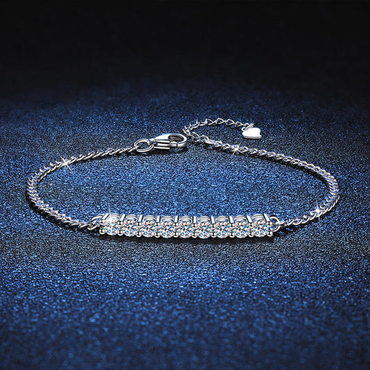 [Novalux]SMILING CURVE MOISSANITE BRACELET