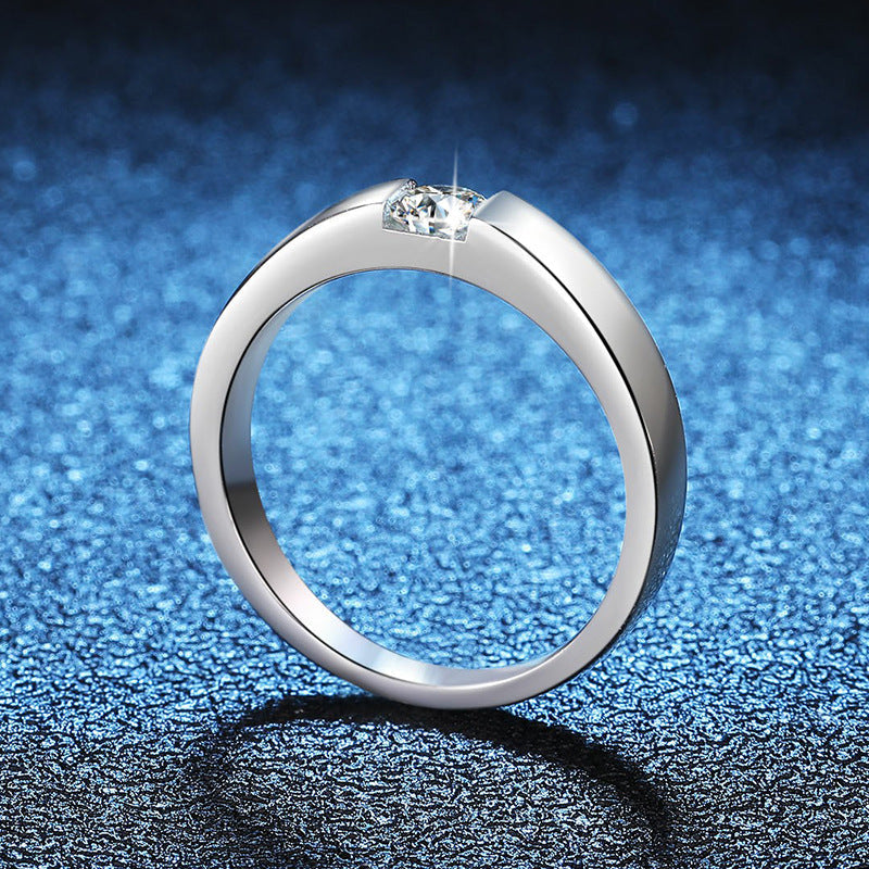 [Novalux]SLEEK MINIMALIST COUPLE'S MOISSANITE RING