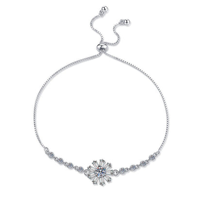[Novalux]RADIANT ICY CRYSTAL SUNFLOWER MOISSANITE BRACELET