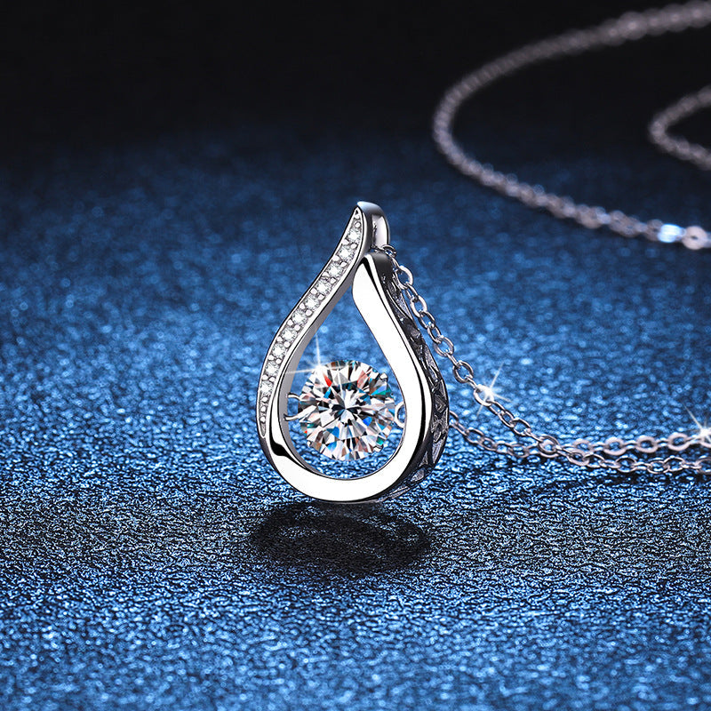 [Novalux]DANCING WATER DROP MOISSANITE NECKLACE