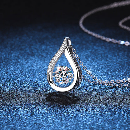 [Novalux]DANCING WATER DROP MOISSANITE NECKLACE