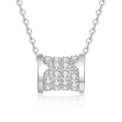 [Novalux]FULL-PAVE "HOURGLASS" MOISSANITE NECKLACE