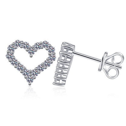 [Novalux]SPARKLING HEART-SHAPED MOISSANITE STUD EARRINGS
