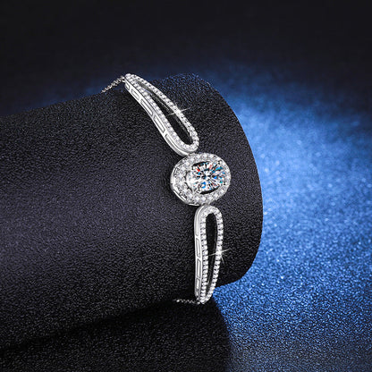 [Novalux]"PIGEON'S EGG" TEARDROP MOISSANITE BRACELET