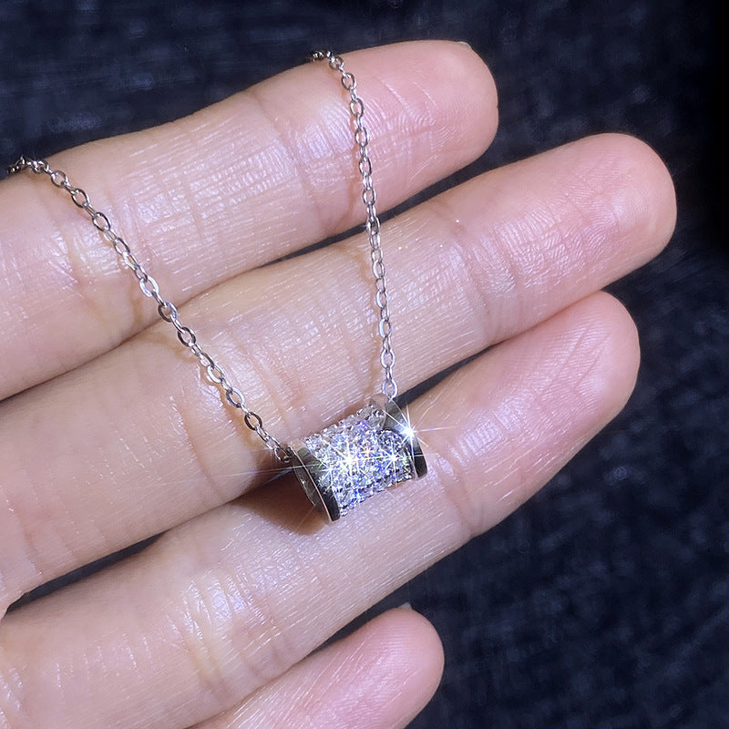 [Novalux]FULL-PAVE "HOURGLASS" MOISSANITE NECKLACE