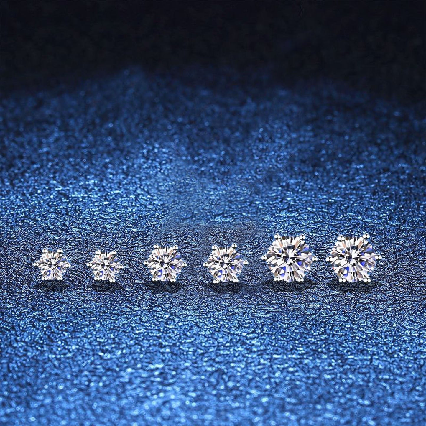 [Novalux]SIX-PRONG MOISSANITE EARRINGS