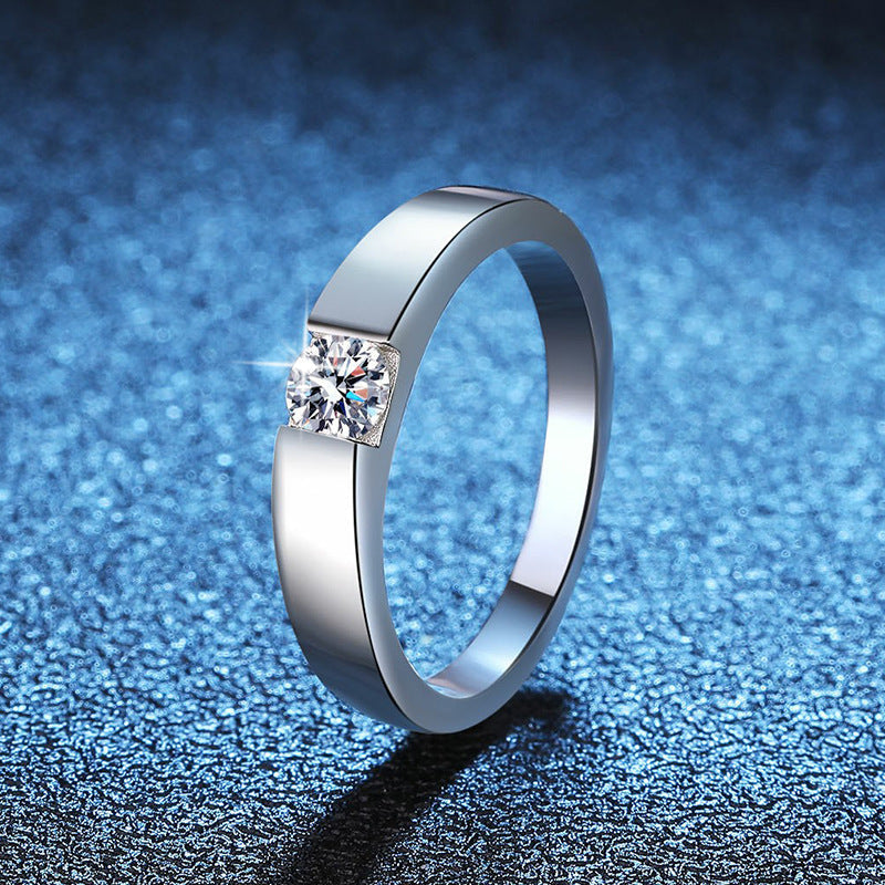 [Novalux]SLEEK MINIMALIST COUPLE'S MOISSANITE RING