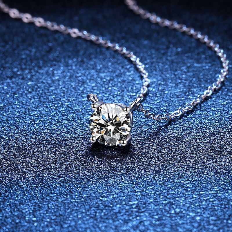 [Novalux]CLASSIC FOUR-PRONG SOLITAIRE MOISSANITE NECKLACE