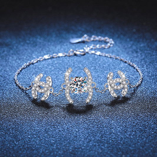 [Novalux]CLASSIC INTERLOCKING MOISSANITE BRACELET