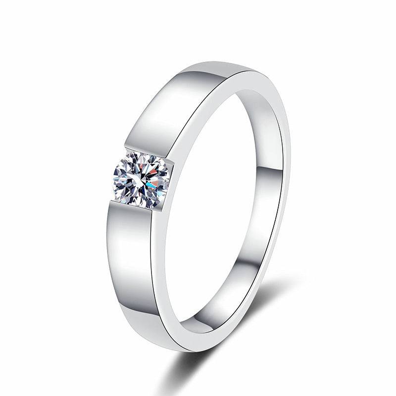 [Novalux]SLEEK MINIMALIST COUPLE'S MOISSANITE RING
