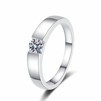 [Novalux]SLEEK MINIMALIST COUPLE'S MOISSANITE RING
